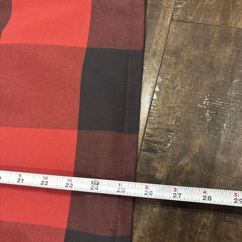 Pottery Barn Pillow Covers Bryce Buffalo Check Red/Black Euro Sham 24x24‎ (2)